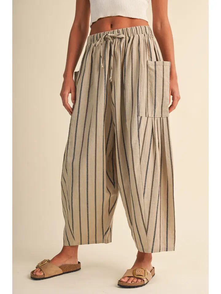 Morrison Barrel Pants (taupe) - GEORGE-MARY'S