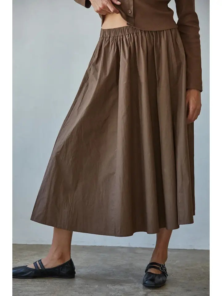Baker Midi Skirt (brown)