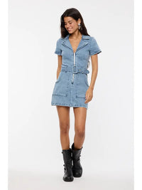 Denim Belted Dress