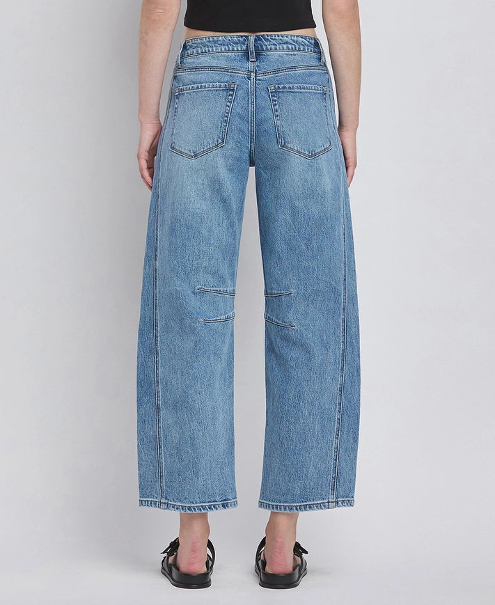 Tingle High Rise Barrel Jeans
