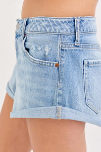 Krewes Cuffed Denim Shorts