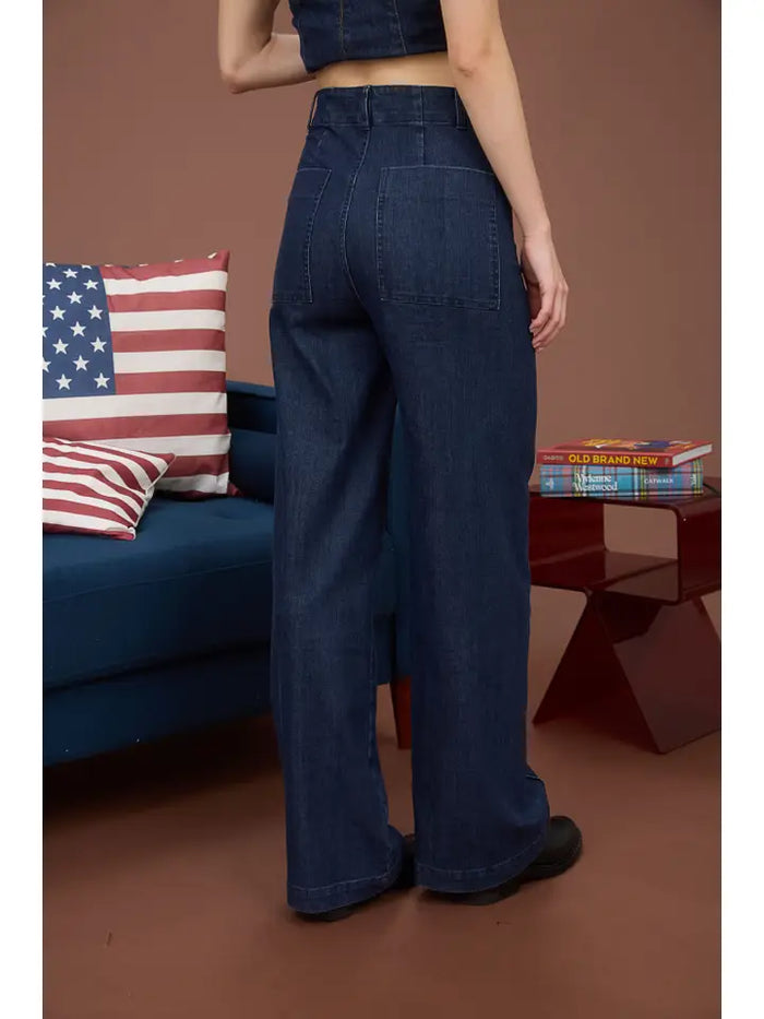 Indigo Seamed Trousers