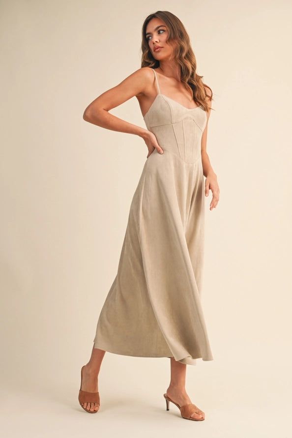 Skye Suede Dress (oatmeal)