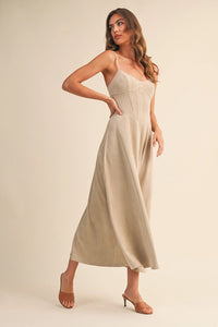 Skye Suede Dress (oatmeal)