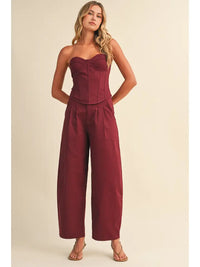 Flint Corset Top (maroon)