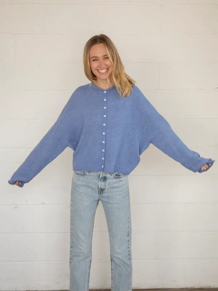 The Piper Cardigan (dusty blue)
