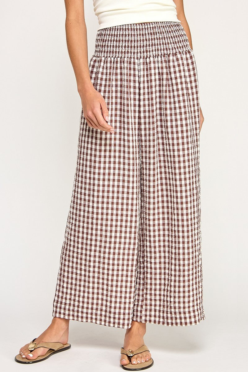 Gingham Smocked Pants - GEORGE-MARY'S