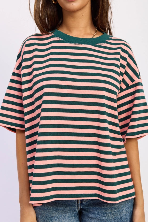 Park Oversized Tee (pink/green)