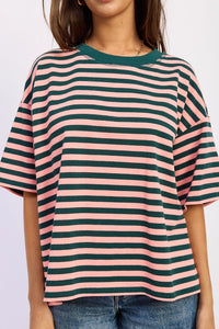 Park Oversized Tee (pink/green)