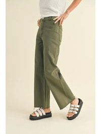 Marine Fit Wide Leg Pants (fade olive)