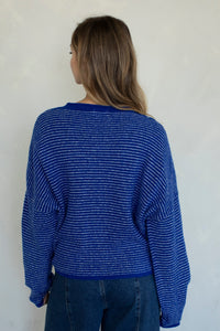 PREORDER The Piper Cardigan (royal pinstripe)