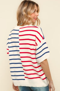 Striped RWB Tee - GEORGE-MARY'S