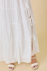 White Side Tie skirt