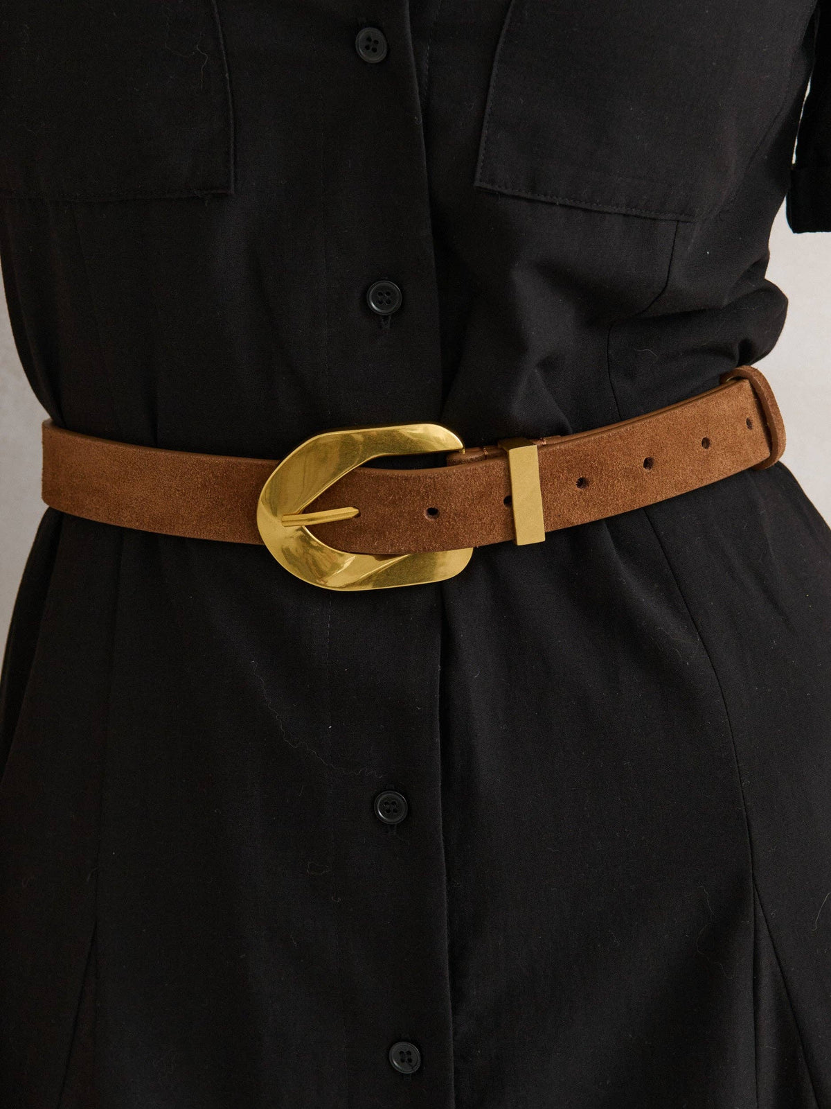 Genuine Suede Chain Buckle Belt - GEORGE-MARY'S