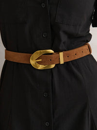 Genuine Suede Chain Buckle Belt - GEORGE-MARY'S