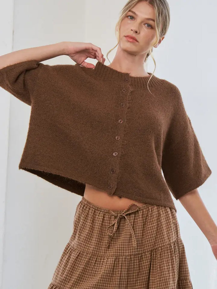 Louise Sweater Cardigan (brown)