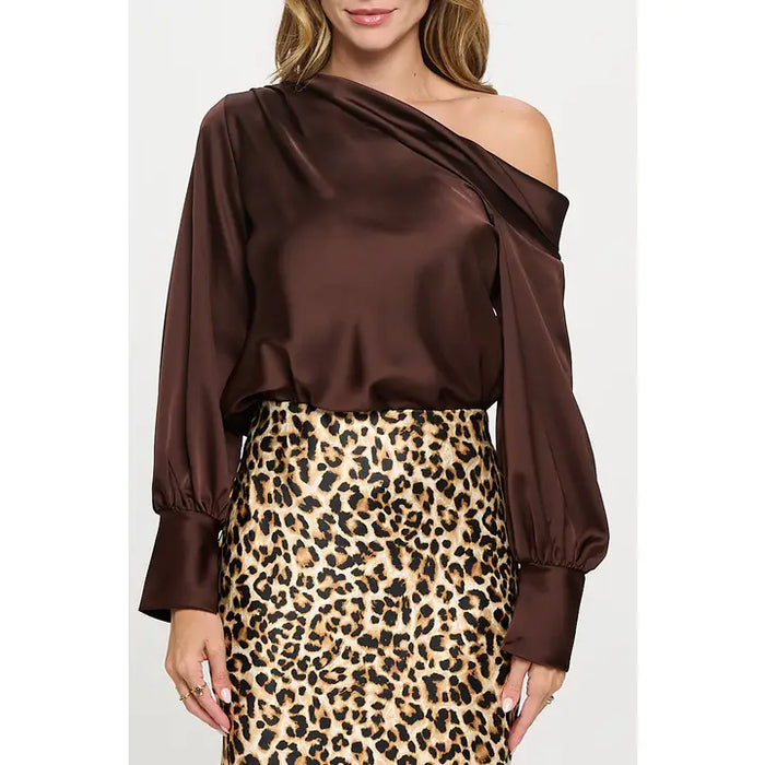 Chocolate Satin Top