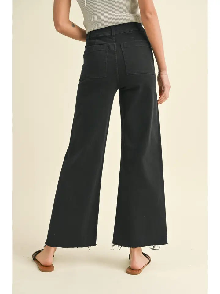 Marine Fit Wide Leg Pants (fade black)