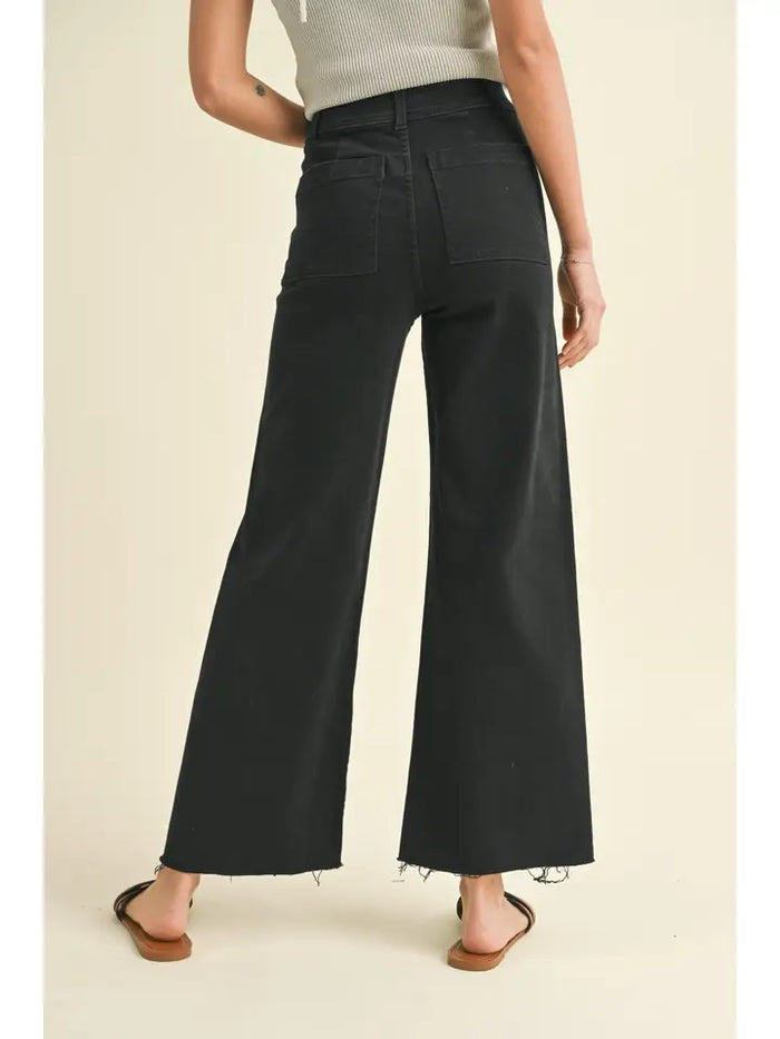 Marine Fit Wide Leg Pants (fade black)