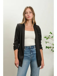 Collarless Blazer (black)