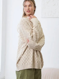 Monroe Checkered Sweater (ivory)