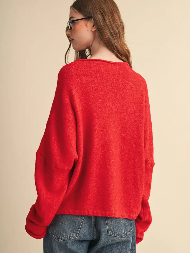 Poppy Cardigan (red)
