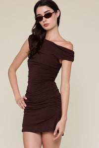 Simone Mini Dress (chocolate)