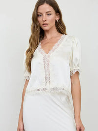 Annalise Satin Top (cream)