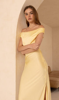 Hudson Yellow Satin Dress