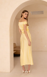 Hudson Yellow Satin Dress