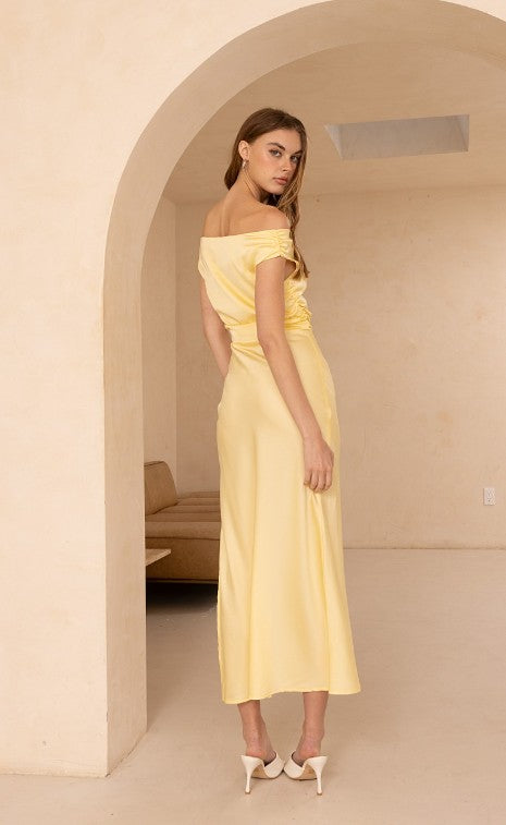 Hudson Yellow Satin Dress