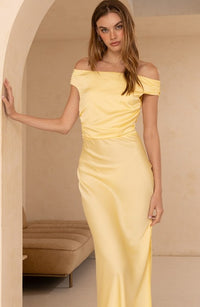 Hudson Yellow Satin Dress