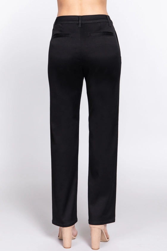 Straight Twill Trousers