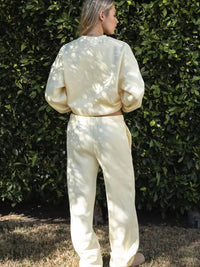 Cloud Fleece Wide Leg Jogger (butter)