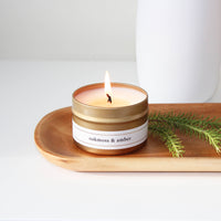 Oakmoss & Amber - 4 oz Gold Travel Candle