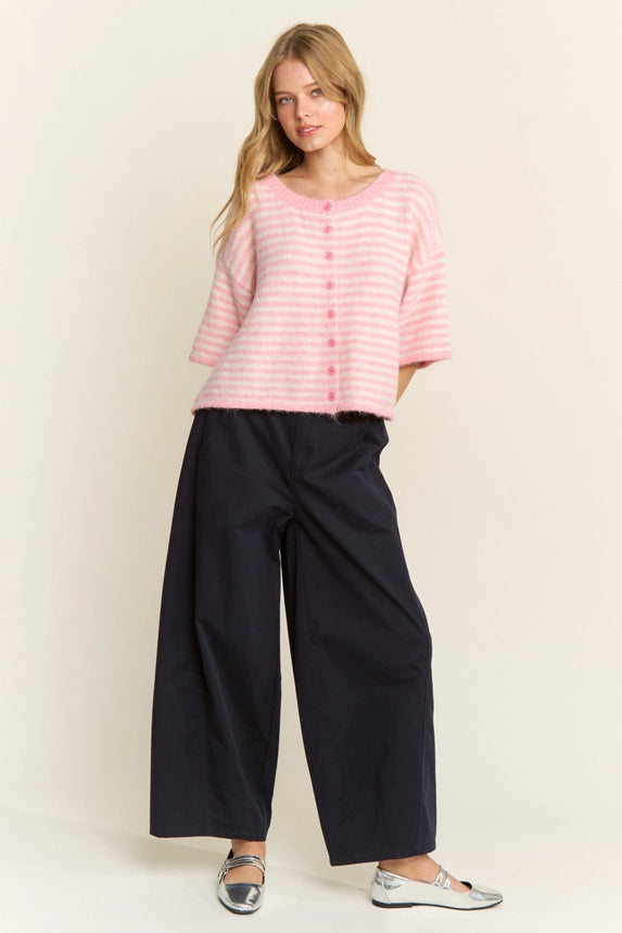 The Penny Cardigan (pink/ivory)