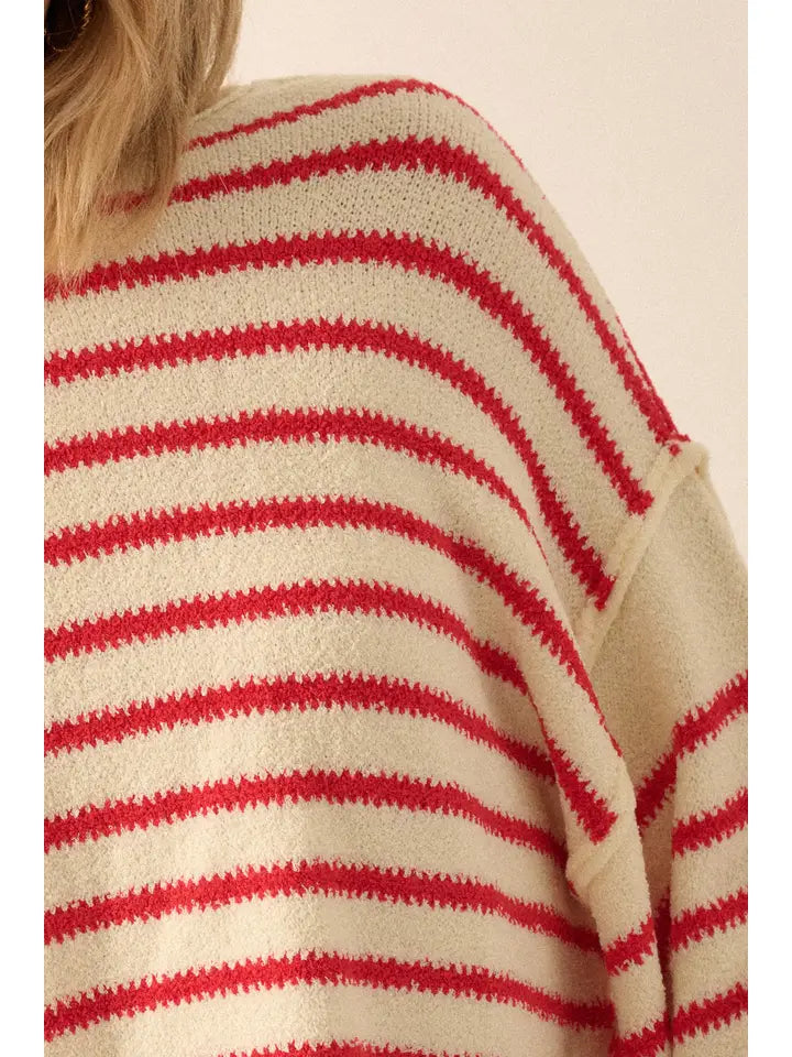 Prentiss Striped Sweater (cream/red) - GEORGE-MARY'S