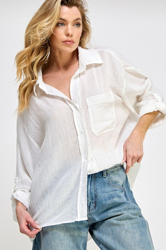 BEST SELLER Fair Weather Blouse (white) - GEORGE-MARY'S