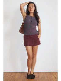 Washed Burgundy Skort - GEORGE-MARY'S