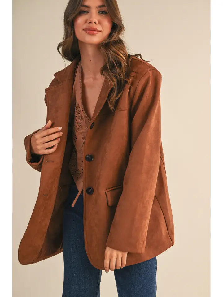 Whiskey Suede Blazer