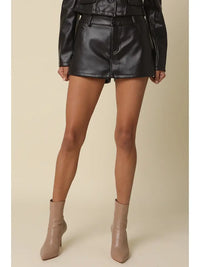 Jacey Leather Skort (black)