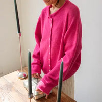 BEST SELLER The Piper Cardigan (fuschia) - GEORGE-MARY'S