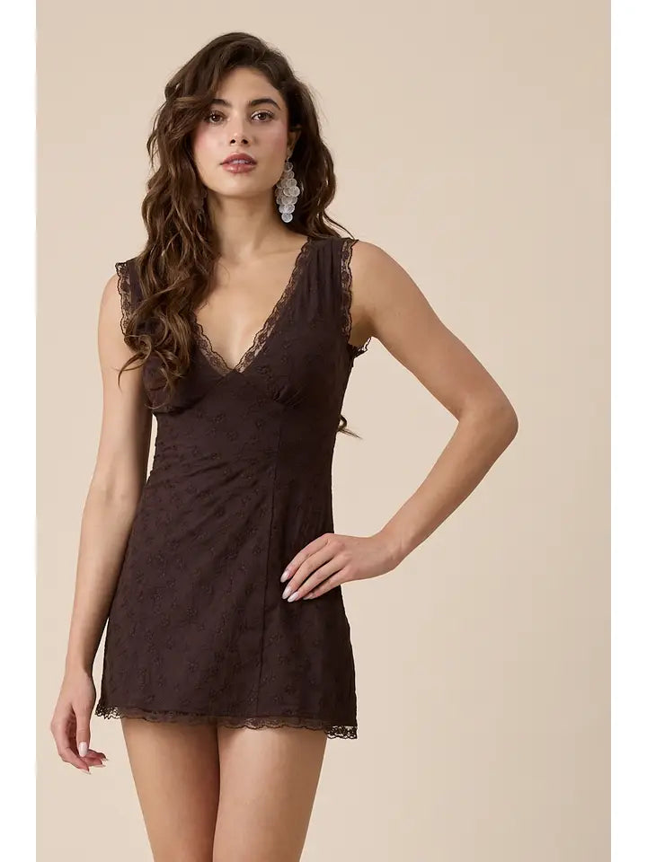 Lyla Mini Dress (chocolate)