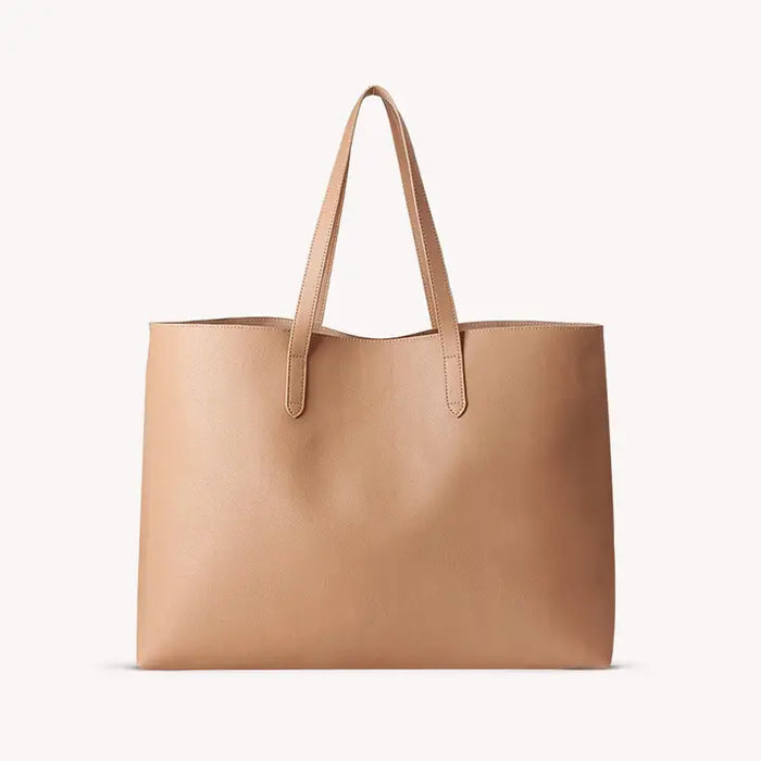 Vegan Leather Tote Bag (sand) - GEORGE-MARY'S