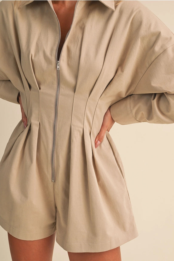 Sanders Pleated Romper