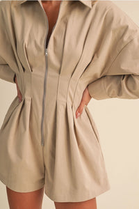 Sanders Pleated Romper