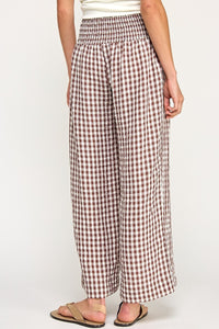 Gingham Smocked Pants - GEORGE-MARY'S
