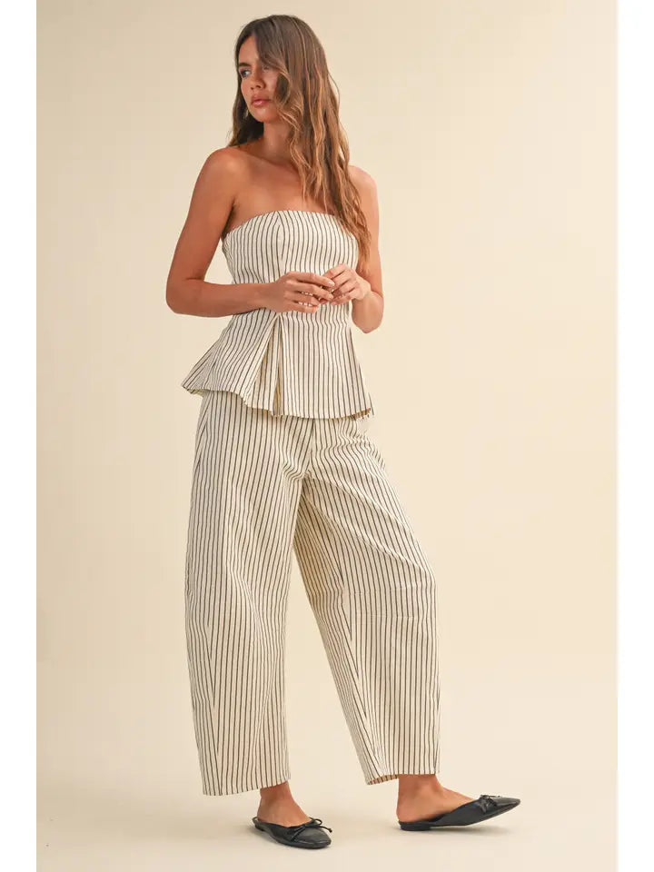Lola Striped Barrel Pants