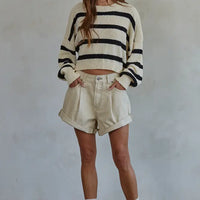 James Cropped Sweater