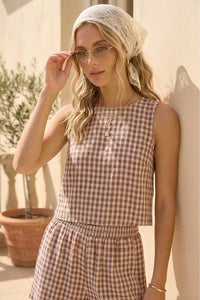 Gingham Tank Top - GEORGE-MARY'S